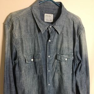 Denim button down